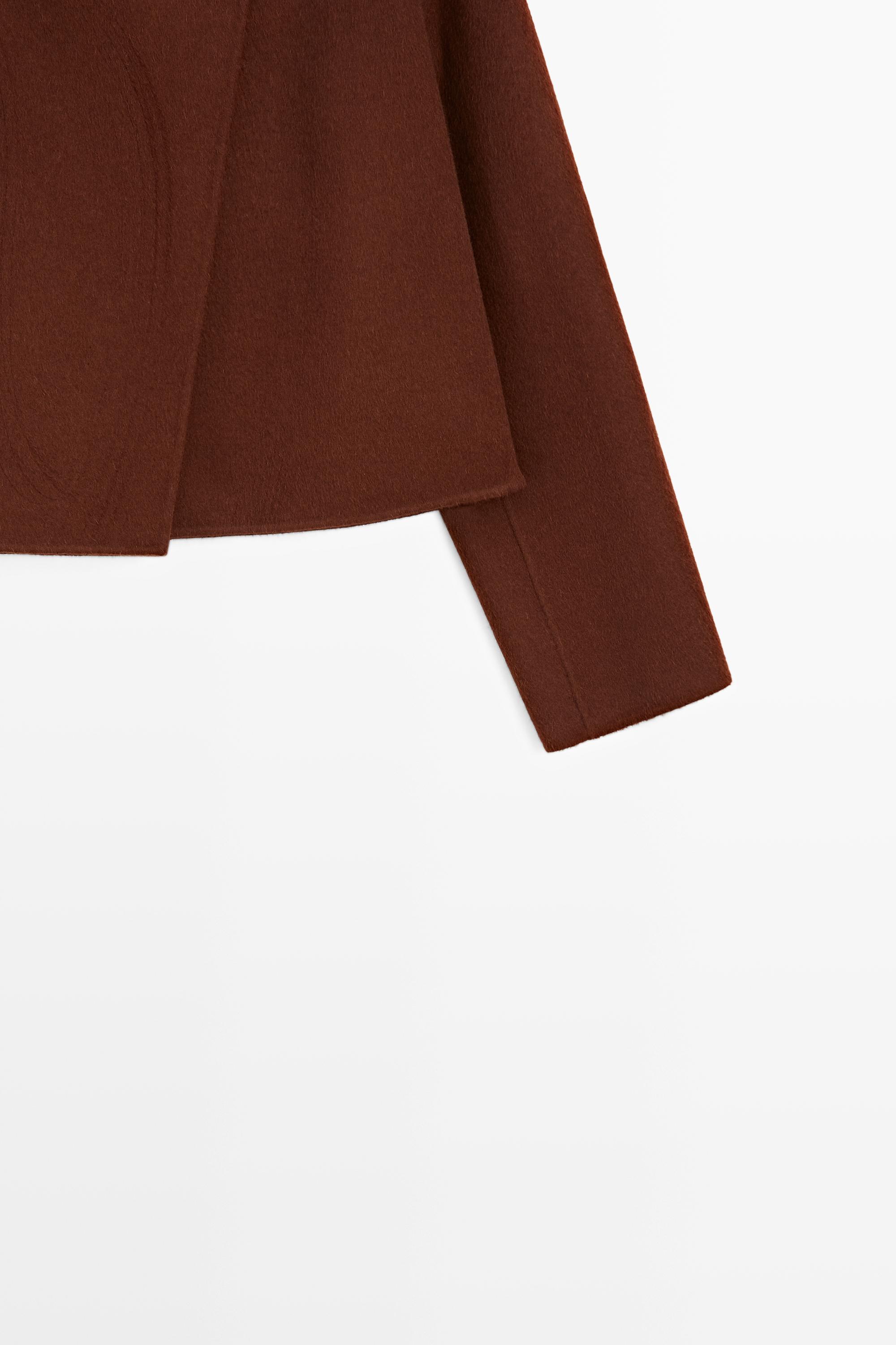 Button detail cape jacket